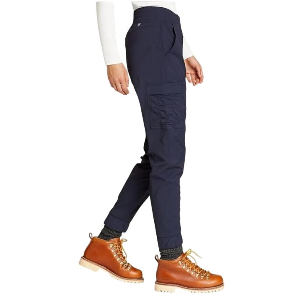 NEW Eddie Bauer Breeze Lined Jogger Pants Medium Navy Blue Hiking Outdoor